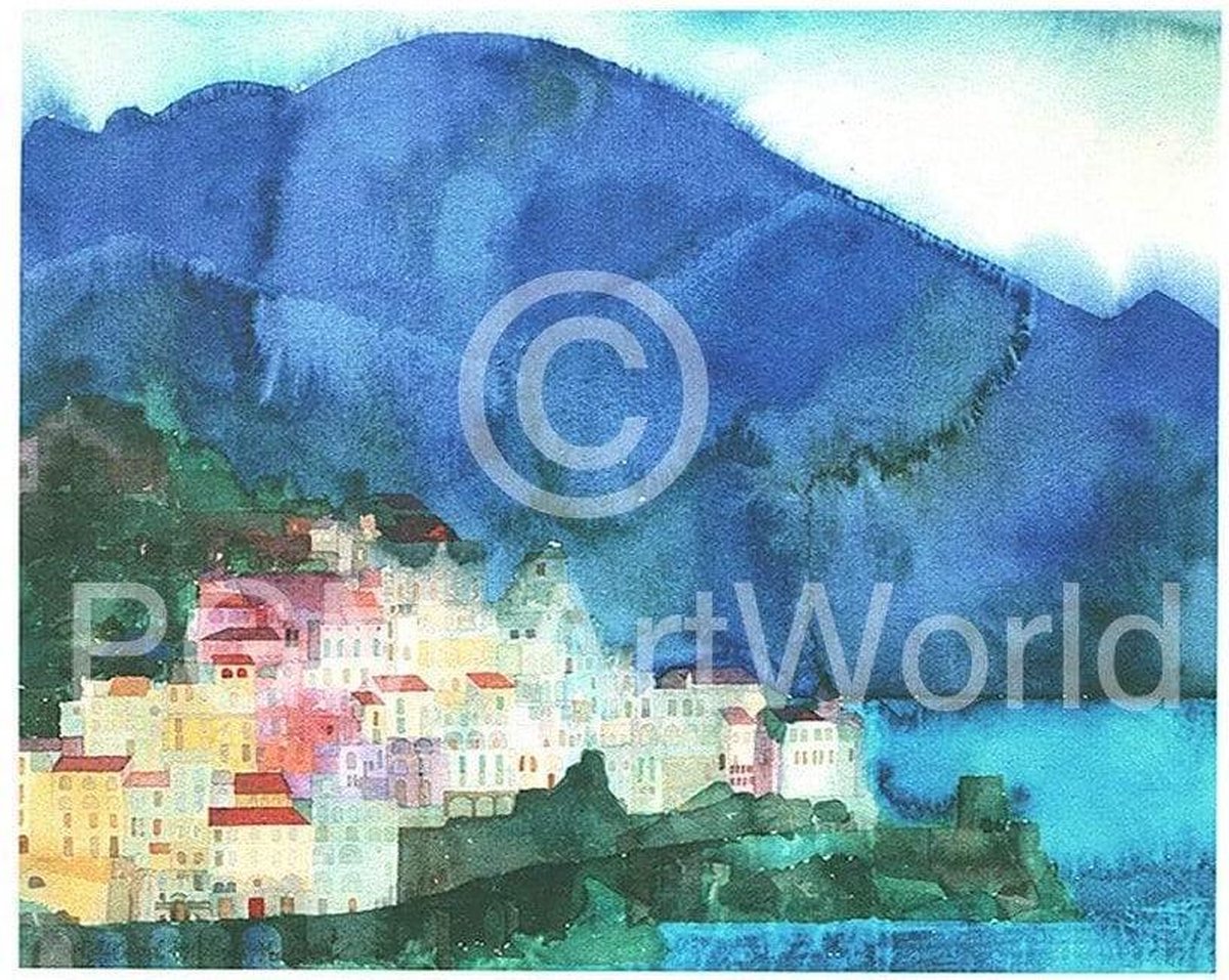 PGM Kunstdruk Ralf Westphal - Amalfi, Golf von Salerno 70x50cm Divers