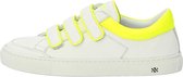 KUNOKA Victoire white/fluo yellow collar - Sneakers Dames - maat 39 - Wit Geel