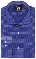 GENTS | Blumfontain Overhemd Heren Volwassenen print kobalt Maat M 39/40
