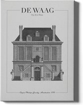 Walljar - De Waag - Muurdecoratie - Poster met lijst