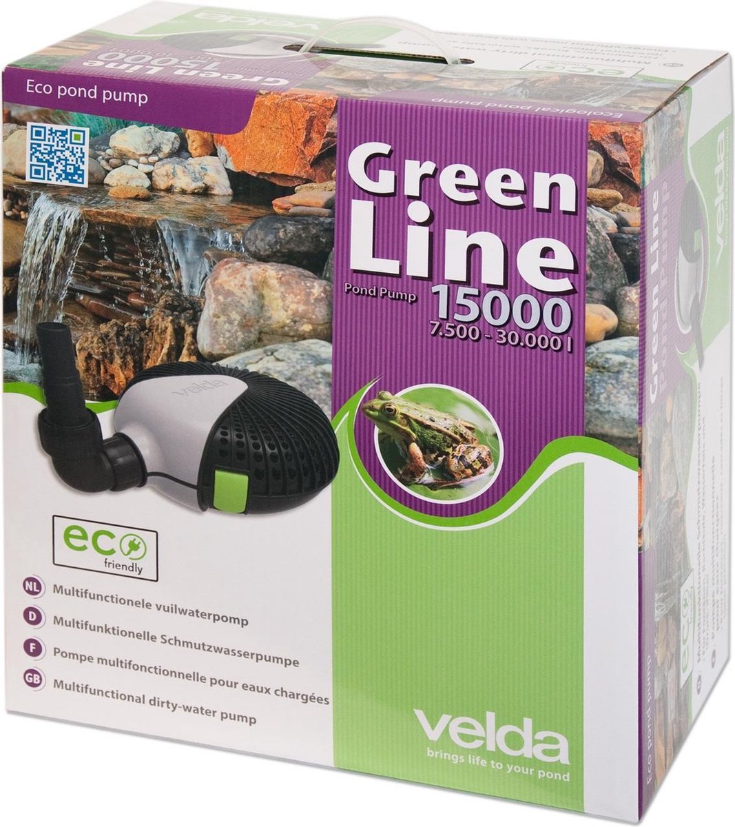 Velda Vuilwaterpomp Green Line 15000 135 W 126598