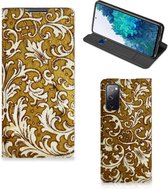 Bookcase Geschikt voor Samsung Galaxy S20 FE Telefoonhoesje Barok Goud