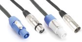 Câble combiné - Câble combiné PD Connex LDP02 pour effets de lumière, 2 mètres. Deux câbles en un!
