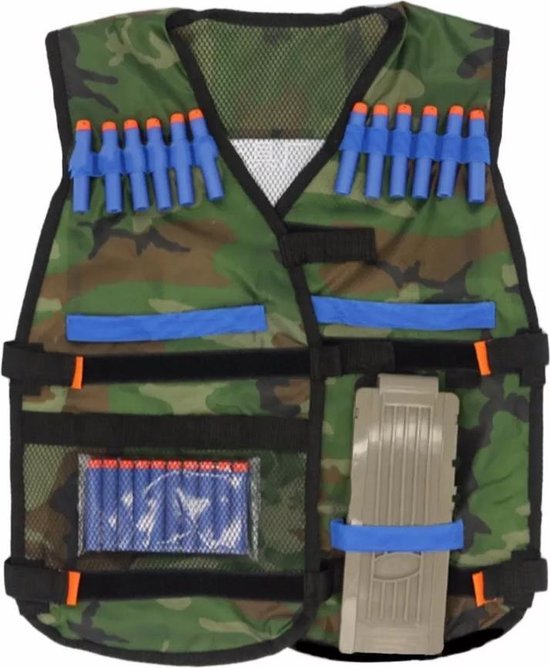 Elite Camouflage Tactical Vest incl 20 Pijltjes | Geschikt voor nerf guns |... |