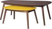 JASON Set van 2 salontafels - Imitatie hout - B 120 x D 70 x H 43 cm
