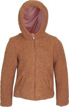 Jas teddy met rits cognac JASMINE 110