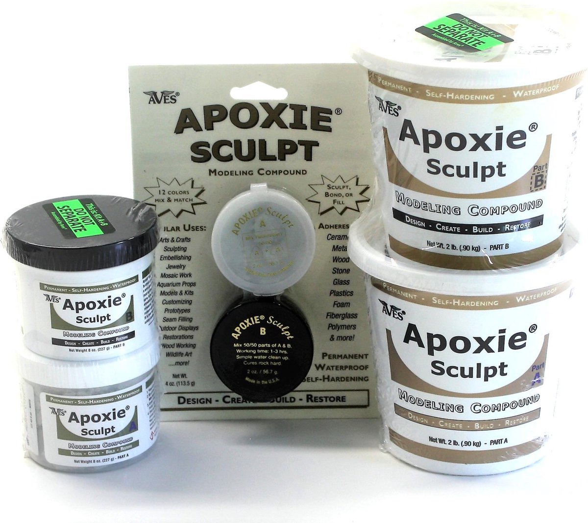 Apoxie Sculpt - Kleur: Zilvergrijs, Verpakking: 1 lb (454 gram) - Aves