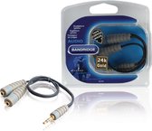 Bandridge BAL3200 Stereo Audiokabel 3.5 Mm Male - 2x 3.5 Mm Female 0.20 M Blauw