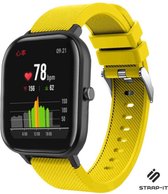 Siliconen Smartwatch bandje - Geschikt voor  Xiaomi Amazfit GTS silicone band - geel - Strap-it Horlogeband / Polsband / Armband
