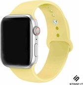 Strap-it Apple Watch silicone band - geel - Maat: 38 - 40mm - S/M