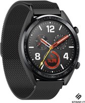 Milanees Smartwatch bandje - Geschikt voor  Huawei Watch GT / GT 2 Milanese band - zwart - 46mm - Strap-it Horlogeband / Polsband / Armband