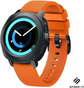 Siliconen Smartwatch bandje - Geschikt voor  Samsung Gear Sport silicone band - oranje - Strap-it Horlogeband / Polsband / Armband