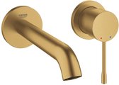 GROHE Essence New Wandgemonteerde Inbouw Wastafelkraan - afbouwdeel - exclusief inbouwdeel - mat goud - 19408GN1