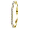 foto van Lucardi Dames armband plated wit kristal - Staal - Bangle - Cadeau - Stijlvol - Goudkleurig