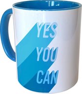 Mok Blauw - Yes You Can - 300ml