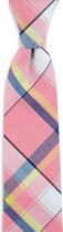 We Love Ties - Stropdas Powerful Pink - katoen - roze / blauw / geel / zwart / wit