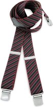 We Love Ties - Bretels - 100% made in NL, Oblique - bordeauxrood / zwart