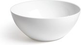 16x assiettes / bols en plastique blanc - 1500 ml - 20 x 20 x 8 cm - Ustensiles de cuisine