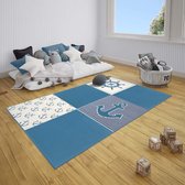 Kindervloerkleed - Lara Multi Blauw 80x150cm