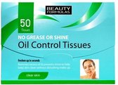 Beauty Formulas - Clear Skin Oil Control Tissues bibułki matujące 50szt.