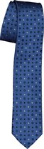 Pelucio stropdas - blauw gestipt met zwart - wit en donkerblauw -  Maat: One size