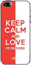 6F hoesje - geschikt voor iPhone SE (2016) -  Transparant TPU Case - Feyenoord - Keep calm #ffffff