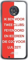 6F hoesje - geschikt voor Motorola Moto G6 -  Transparant TPU Case - Feyenoord - Quote #ffffff
