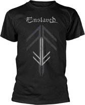 Enslaved Heren Tshirt -L- Rune Cross Zwart