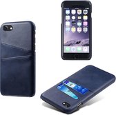 Dual Card Back Cover - iPhone SE (2020 / 2022) / 8 / 7 Hoesje - Blauw
