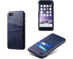 Omslag van Coverup Hoesje - Geschikt voor iPhone SE (2022/2020), iPhone 8 / 7 Hoesje - Coverup Dual Card Back Cover - Blauw