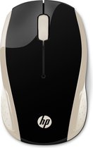 HP 200 RF Draadloos Ambidextrous Zwart, Goud muis