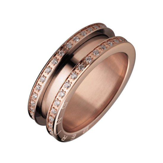 Bering Dames Dames Stainless Steel Ring Zirkonia 57 Roségoud 32000513