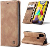 Portemonnee Hoesje Samsung Galaxy M31 | Retro Wallet Case | CASEME | Bruin