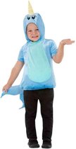 Smiffys Kinder Kostuum -Kids tm 4 jaar- Toddler Narwhal Blauw
