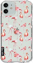 Casetastic Apple iPhone 12 / iPhone 12 Pro Hoesje - Softcover Hoesje met Design - Flamingo Party Print