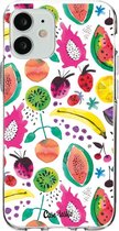 Casetastic Apple iPhone 12 Mini Hoesje - Softcover Hoesje met Design - Tropical Fruits Print
