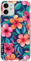 Casetastic Apple iPhone 12 Mini Hoesje - Softcover Hoesje met Design - Colorful Hibiscus Print