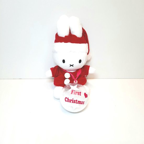 Nijntje kerst met kerstbal roze bol
