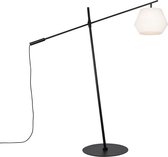 QAZQA robbert - Design Vloerlamp | Staande Lamp met zwenkarm - 1 lichts - H 220 cm - Wit - Buitenverlichting