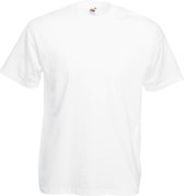 Fruit Of The Loom Heren Valueweight T-shirt met korte mouwen (Wit)