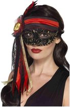 Smiffys Kostuum Oogmasker Masquerade Pirate Zwart