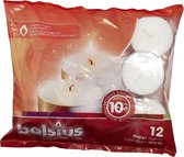 Bougies chauffe-plat Bolsius Maxi - 12 pièces - Blanc