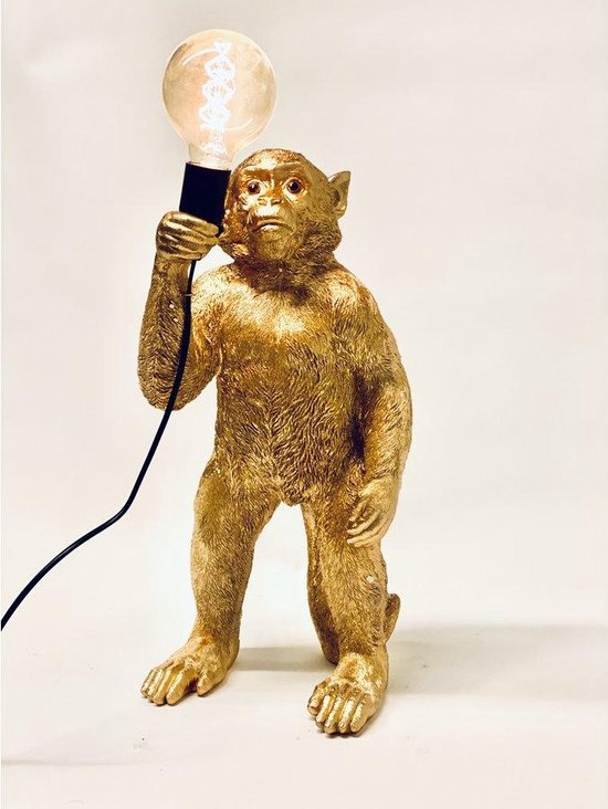 Tafellamp Gouden Aap - staand | bol.com