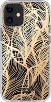 HappyCase Apple iPhone 12 Mini Hoesje Flexibel TPU Golden Leaves Print