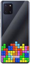 6F hoesje - geschikt voor Samsung Galaxy Note 10 Lite -  Transparant TPU Case - Tetris #ffffff