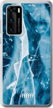 Huawei P40 Hoesje Transparant TPU Case - Cracked Ice #ffffff