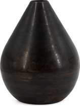 Metalen vaas - 4x13x28cm - Kolony - bruine vaas
