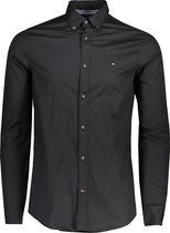 Tommy Hilfiger Overhemd Zwart Aansluitend - Maat XXL - Heren - Never out of stock Collectie - Katoen