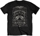 Johnny Cash - American Rebel Heren T-shirt - L - Zwart