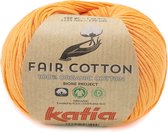 Katia Fair Cotton 43 - pasteloranje - 1 bol = 50 gr. = 155 m. - 100% biol. katoen